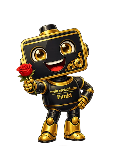 Funki Maskottchen hilft bei Kontaktfragen